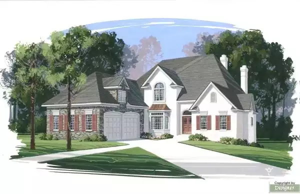 image of french country house plan 7628